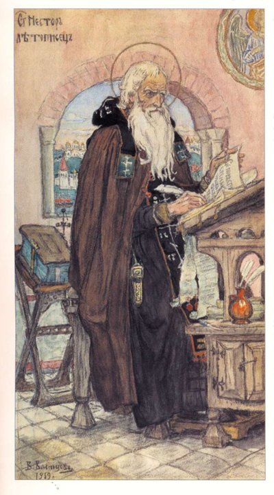 Pyhä Nestor Kronikirja, 1919 tekijältä Viktor Mikhaylovich Vasnetsov