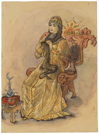 Prinsessa, joka ei koskaan hymyillyt Nesmeyanaa, 1896 tekijältä Viktor Mikhaylovich Vasnetsov