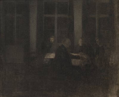 Ilta salissa tekijältä Vilhelm Hammershøi