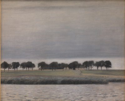 Alustava tutkimus "Solar Rain. Gentofte Lake" tekijältä Vilhelm Hammershøi