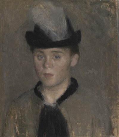 Ida Ilsted, taiteilijan morsian. Luonnos tekijältä Vilhelm Hammershøi