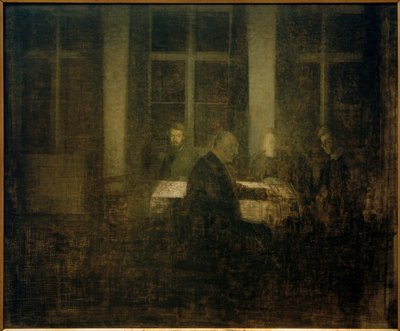 Ilta huoneessa tekijältä Vilhelm Hammershoi