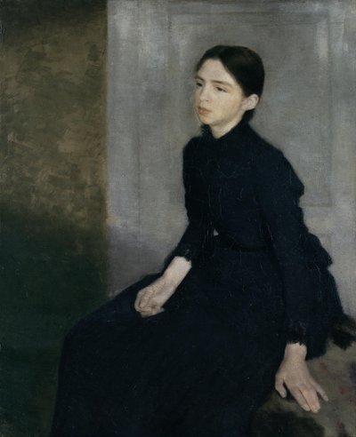 Muotokuva nuoresta naisesta, Taiteilijan sisar Anna Hammershoi tekijältä Vilhelm Hammershoi