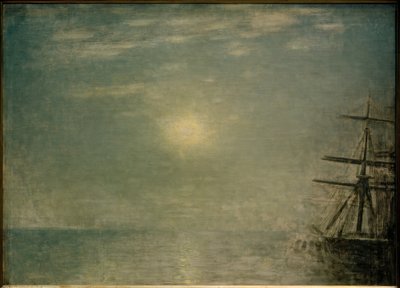 Aurinko meren yllä tekijältä Vilhelm Hammershoi
