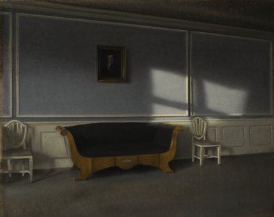 Auringonpaiste olohuoneessa III, noin 1905. tekijältä Vilhelm Hammershoi