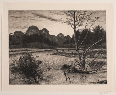 Auringonlasku metsässä tekijältä Vilhelm Kyhn