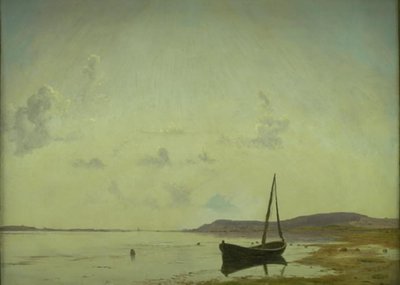 Rannikko Frederiksundissa. Luonnos tekijältä Vilhelm Kyhn