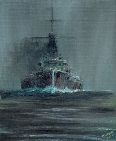 Dreadnought 1907, 2016, (öljy kankaalle) tekijältä Vincent Alexander Booth