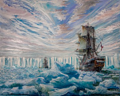 Erebus ja Terror löytävät Etelämantereen jäähyllyn, 2020 tekijältä Vincent Alexander Booth