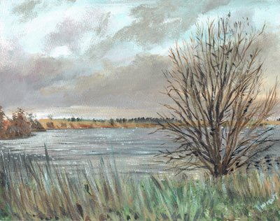 Fannyside Loch, 2009, (akryyli kankaalle) tekijältä Vincent Alexander Booth