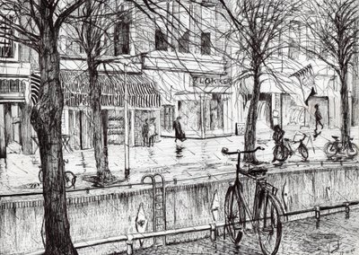 Harlingen Holland, 2005, (muste paperille) tekijältä Vincent Alexander Booth