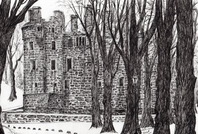 Huntly Castle Scotland, 2007, (muste paperille) tekijältä Vincent Alexander Booth