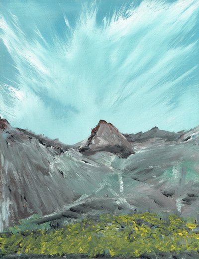 Lakeland Hills, 2010, (akryyli kankaalle) tekijältä Vincent Alexander Booth
