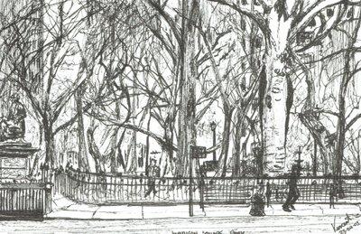 Madison Square Park New York, 2003, (muste paperille) tekijältä Vincent Alexander Booth