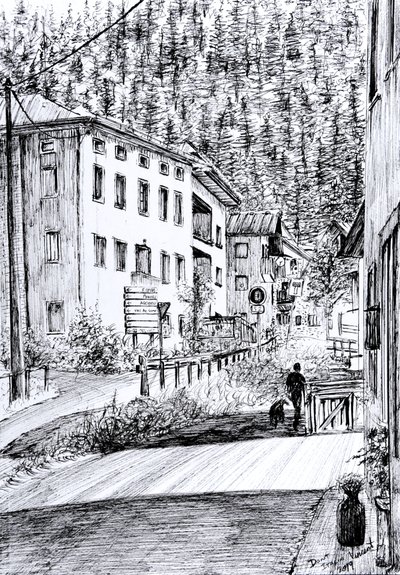 Pääkatu Dontissa Italiassa, 2019 tekijältä Vincent Alexander Booth