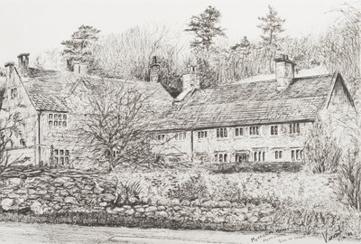 Mottistone Hall Isle of Wight, 2008 (muste paperille) tekijältä Vincent Alexander Booth
