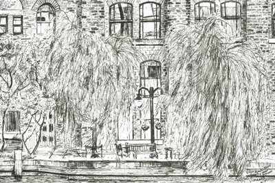 Kannu ja piano Manchester, 2005, (muste paperille) tekijältä Vincent Alexander Booth