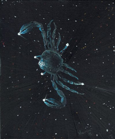 Tähtimerkki Syöpä, 2016, (öljy kankaalle) tekijältä Vincent Alexander Booth