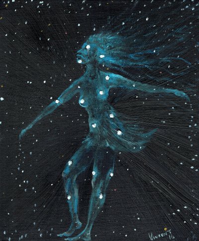 Tähtimerkki Neitsyt, 2016, (öljy kankaalle) tekijältä Vincent Alexander Booth