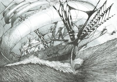 Storm Creators Etelämanner, 2017, (Ink on Paper tekijältä Vincent Alexander Booth