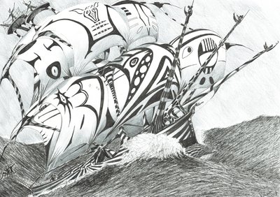 Storm Creators Arabian Sea, 2017, (muste paperille) tekijältä Vincent Alexander Booth