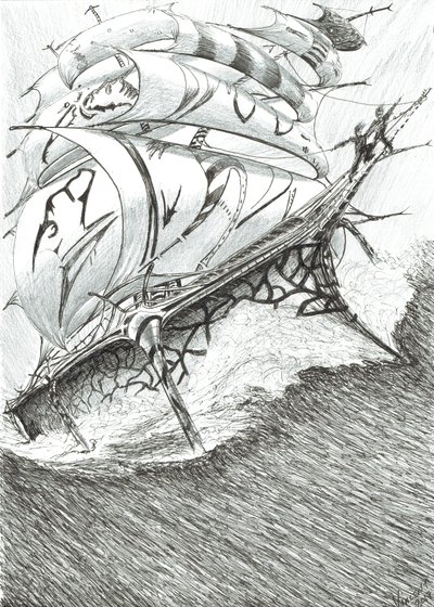 Storm Creators Arafura Sea, 2017, (muste paperille) tekijältä Vincent Alexander Booth