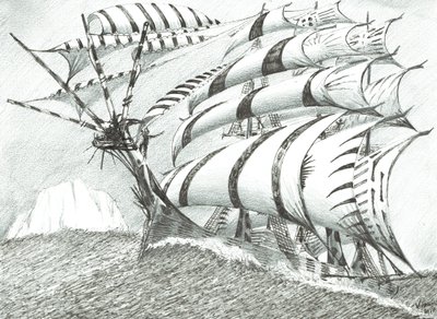 Storm Creators Cosmonauts Sea, 2017, (muste paperille) tekijältä Vincent Alexander Booth