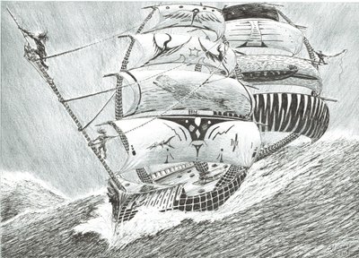 Storm Creators Irish Sea, 2017, (muste paperille) tekijältä Vincent Alexander Booth
