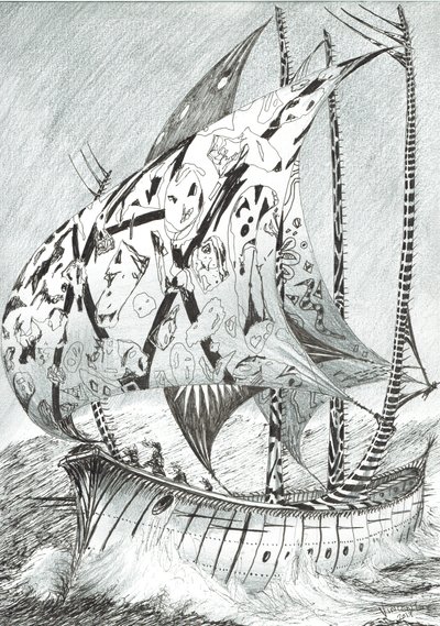 Storm Creators Kara Sea, 2017, (muste paperille) tekijältä Vincent Alexander Booth