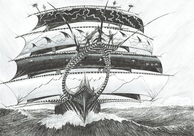 Storm Creators King Haakon VII Sea, 2017, (Tussi paperille) tekijältä Vincent Alexander Booth