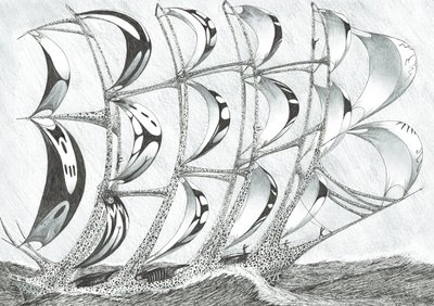Storm Creators Laccadive Sea, 2017, (muste paperille) tekijältä Vincent Alexander Booth