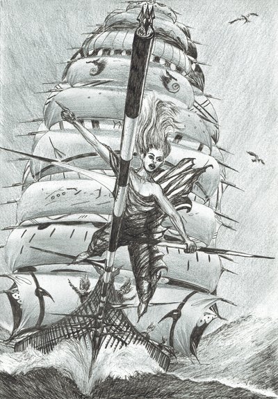 Storm Creators Lazarev Sea, 2017, (muste paperille) tekijältä Vincent Alexander Booth