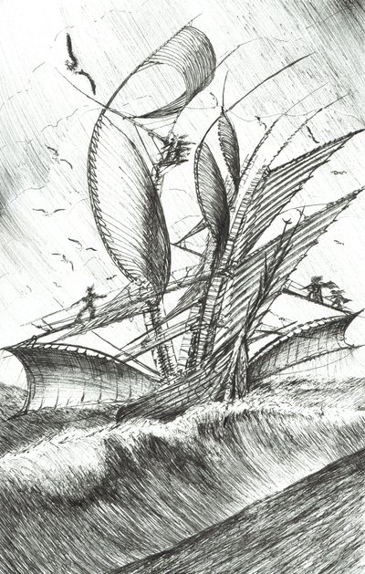 Storm Creators Pacific Ocean, 2017, (muste paperille) tekijältä Vincent Alexander Booth