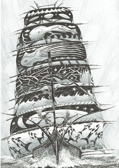 Storm Creators Red Sea, 2017, (muste paperille) tekijältä Vincent Alexander Booth