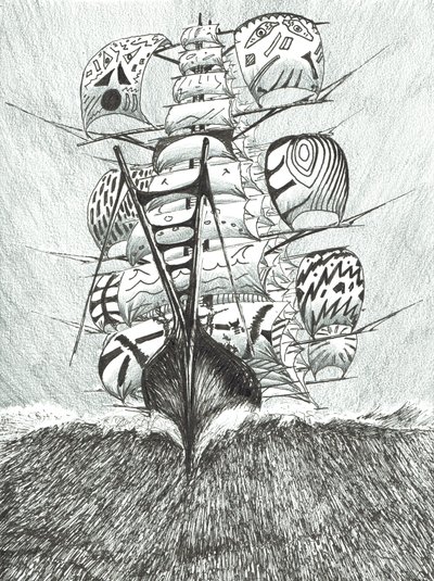 Storm Creators Ross Sea, 2017, (muste paperille) tekijältä Vincent Alexander Booth