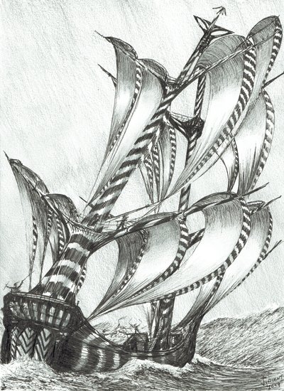 Storm Creators Solomon Sea, 2017, (muste paperille) tekijältä Vincent Alexander Booth
