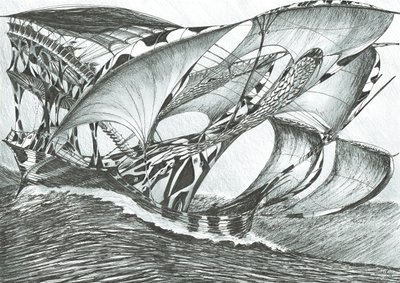 Storm Creators Tasman Sea, 2017, (muste paperille) tekijältä Vincent Alexander Booth