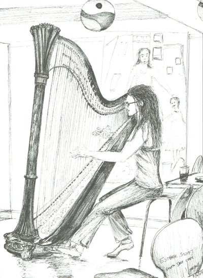 The Harpist 8th day cafe Manchester, 2007 tekijältä Vincent Alexander Booth