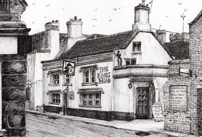 The Kings Head Yarmouth, 2008, (muste paperille) tekijältä Vincent Alexander Booth