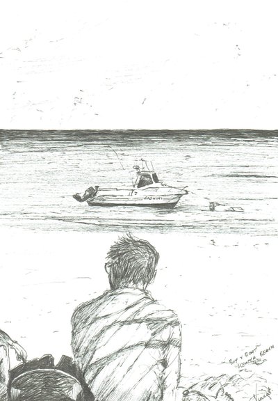 Tiwi Beach Kenia, 2006; (muste paperille) tekijältä Vincent Alexander Booth