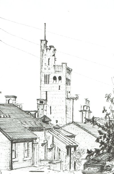 Tower in Knutsford, 2003, (muste paperille) tekijältä Vincent Alexander Booth