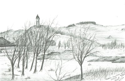 Wallacen muistomerkki; 2007; (mustetta paperille) tekijältä Vincent Alexander Booth