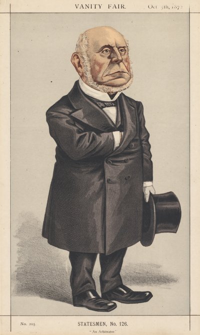 Vanity Fair: Statesman, No. 126 An Arbitrator, 1872. tekijältä Vincent Brooks Day and Son