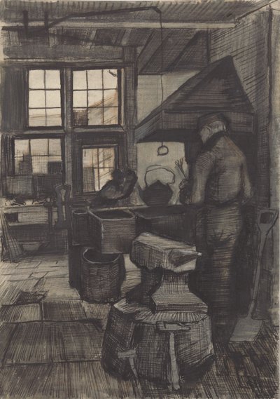 Forge, 1882. tekijältä Vincent van Gogh