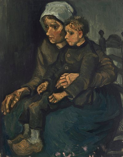Talonpoikanainen lapsi sylissä, 1885. tekijältä Vincent van Gogh