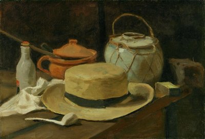 Asetelma keltaisella olkihattulla, 1881 tai 1885. tekijältä Vincent van Gogh