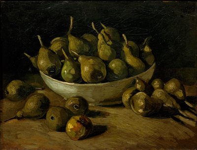 Asetelma savikulholla ja päärynöillä, 1885. tekijältä Vincent van Gogh