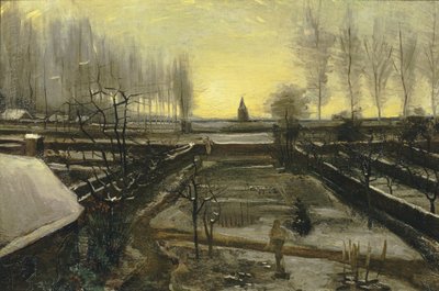Nuenen pappilan puutarha lumessa, 1885. tekijältä Vincent van Gogh