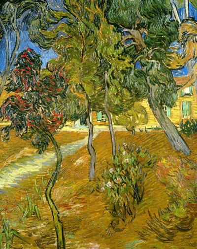 Puut turvapaikan puutarhassa, 1889. tekijältä Vincent van Gogh