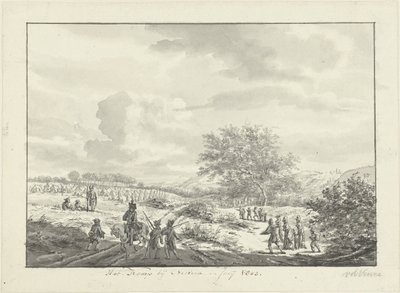 Armeijaleiri dyynillä lähellä Overveeniä heinäkuussa 1803 Leiri lähellä Overveenia, heinäkuussa 1803 (otsikko esineessä) tekijältä Vincent Jansz. van der Vinne